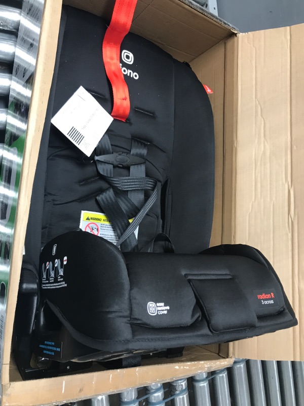 Photo 2 of Diono Radian 3R, 3-in-1 Convertible Car Seat, Rear Facing & Forward Facing, 10 Years 1 Car Seat, Slim Fit 3 Across, Jet Black 