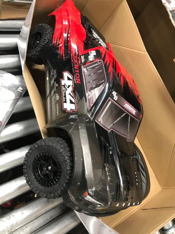 Photo 3 of ARRMA 1/10 SENTON 4X4 V3 MEGA 550 Brushed Short Course RC Truck RTR (Transmitter, Receiver, NiMH Battery and Charger Included), Red, ARA4203V3T1