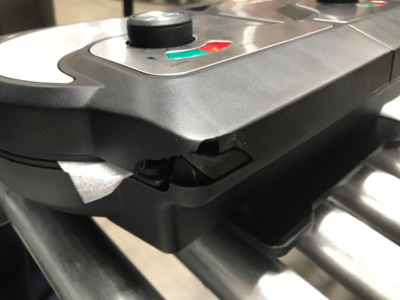 Photo 1 of Chefman Double Waffle Maker, 2 at a Time 6-Inch Belgian Waffle Maker with Mess Free Moat and 7 Shade Settings Temp Control, Electric Non Stick Waffle Iron Griddle, Hashbrowns, Keto Chaffle Maker Stainless - Double