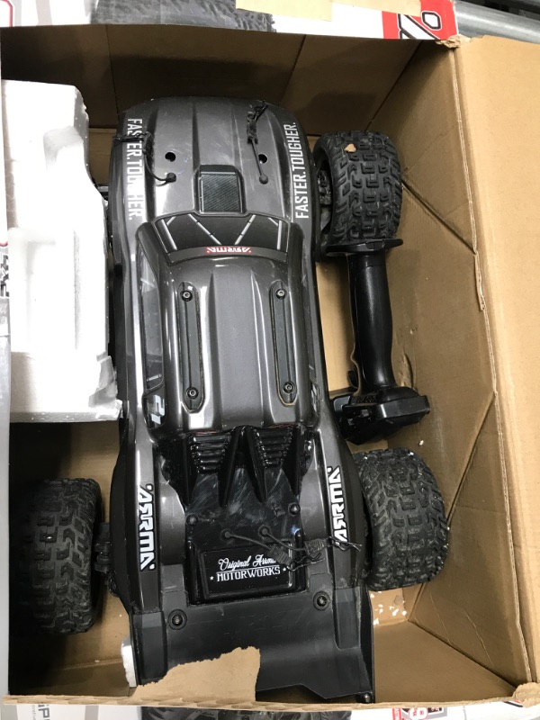 Photo 3 of ARRMA RC Truck 1/10 VORTEKS 4X2 Boost MEGA 550 Brushed Stadium Truck RTR (Batteries and Charger Not Included), Gunmetal, ARA4105V4T2