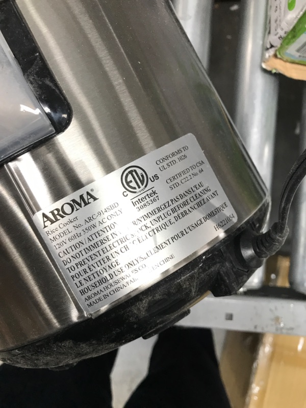 Photo 3 of Aroma Housewares ARC-914SBD Digital Cool-Touch Rice Grain Cooker and Food Steamer, Stainless, Silver, 4-Cup (Uncooked) / 8-Cup (Cooked) Basic