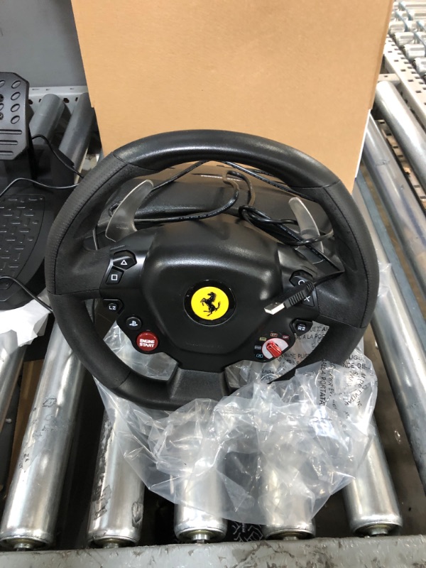 Photo 2 of **PARTS ONLY** BREAK PADEL IS BROKEN**  Thrust master T80 Ferrari 488 GTB Edition Racing Wheel 