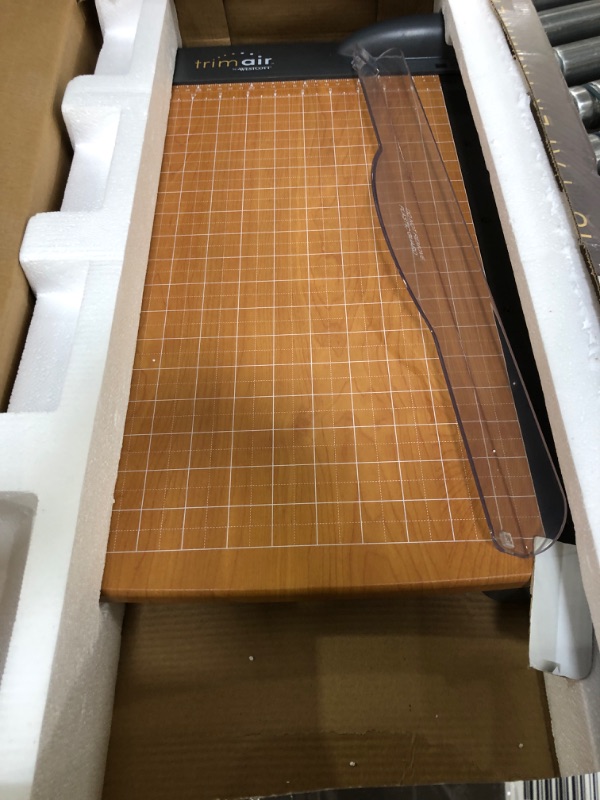 Photo 1 of Westcott 18'' TrimAir Anti-Microbial Wood Guillotine Paper Cutter & Paper Trimmer, 30 Sheet (15108) 18-inch