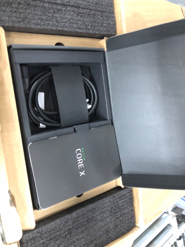 Photo 2 of Razer Core X Chroma Aluminum External GPU Enclosure (eGPU): Compatible with Windows & MacOS Thunderbolt 3 Laptops, NVIDIA /AMD PCIe Support, 700W PSU, 4x USB 3.1, 1x Gbit Ethernet, Chroma RGB, Black