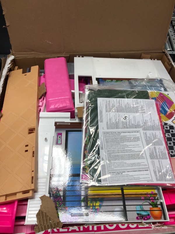 Photo 1 of Barbie Dreamhouse Doll House Playset Barbie House with 75+ Accesssories Wheelchair Accessible Elevator Pool, Slide and Furniture