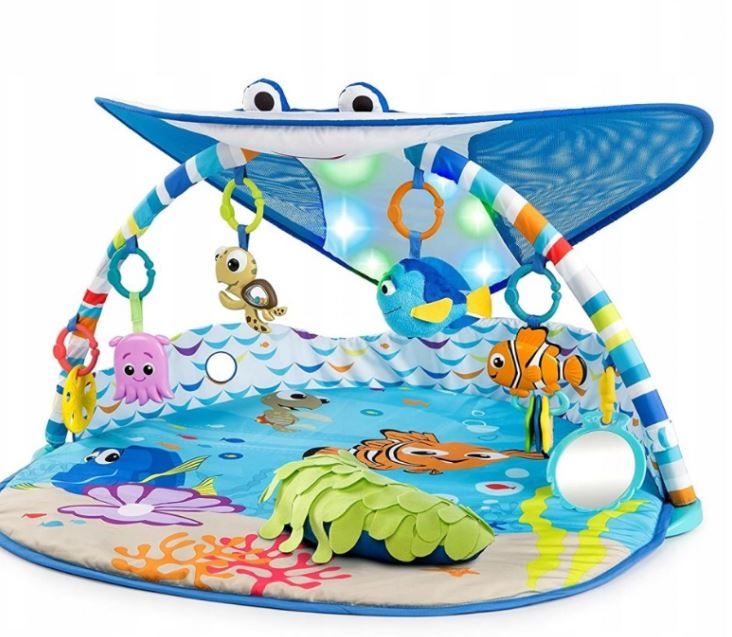 Photo 1 of Bright Starts Disney Baby Finding Nemo Mr. Ray Ocean Lights & Music Gym, Ages Newborn +
