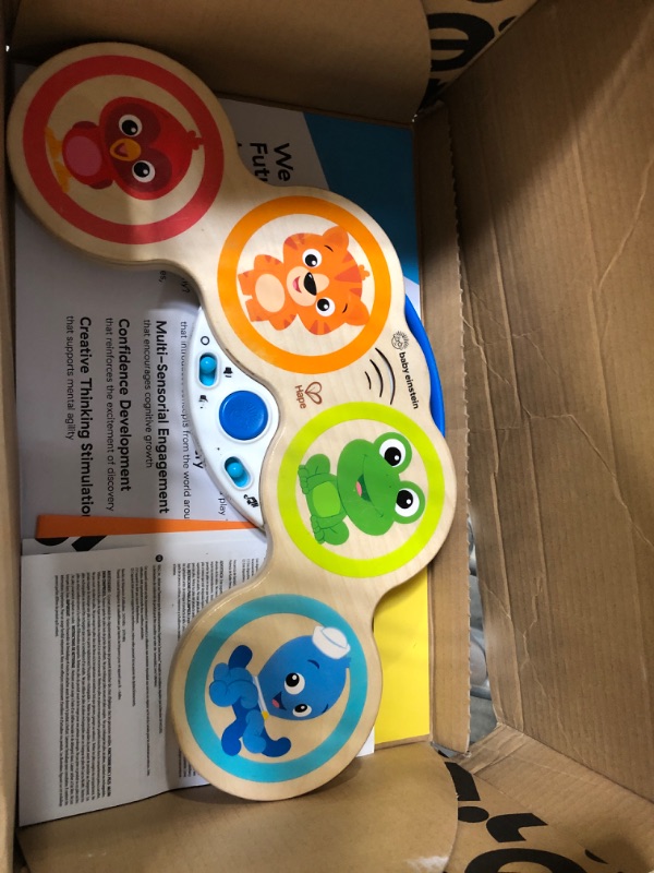 Photo 1 of Baby Einstein Together in Tune Drums? Safe Wireless Wooden Musical Toddler Toy, Magic Touch Collection, Age 12 Months+ Connected Drum