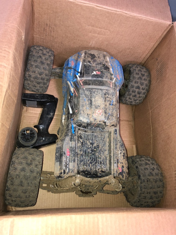 Photo 2 of ***dirty*** ARRMA RC Truck 1/8 KRATON 6S V5 4WD BLX Speed Monster Truck with Spektrum Firma RTR, Blue, ARA8608V5T2