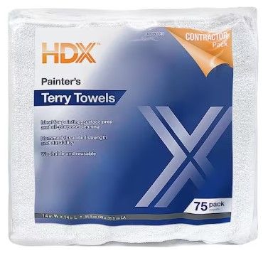 Photo 1 of 14 in. x 14 in. Painter's Terry Towels (75-Pack)
