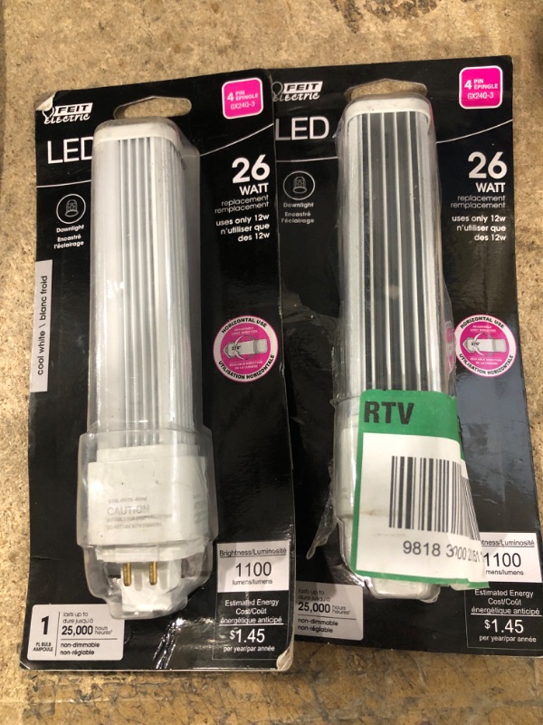 Photo 2 of 26W HORIZONTAL PL LED by Feit Electric MfrPartNo PL26E/H/841/LED 2pack