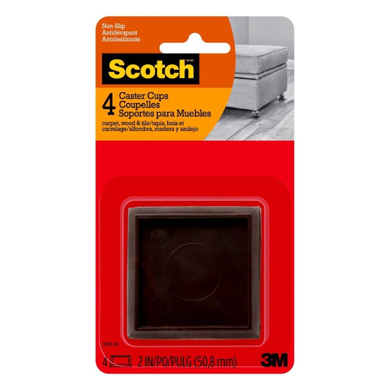 Photo 1 of 3  Scotch 2" 4pk Square Caster Cups
