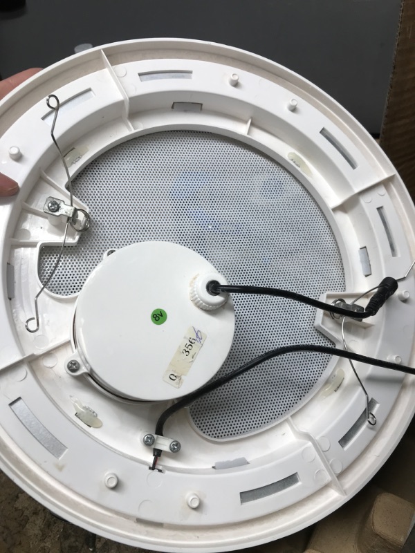 Photo 1 of Home Netwerks Decorative White 80 CFM Ceiling Mount Bluetooth Stereo Speaker Bathroom Exhaust Fan with LED Light