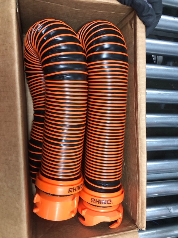 Photo 2 of Camco RhinoEXTREME 10' Sewer Hose Extension Kit with Swivel Fitting |Extend Your Sewer Hose to Fit Your Needs | Crush Resistant (39854), Black 10' Sewer Hose Extension Kit Ships In Own Container Hose Kit