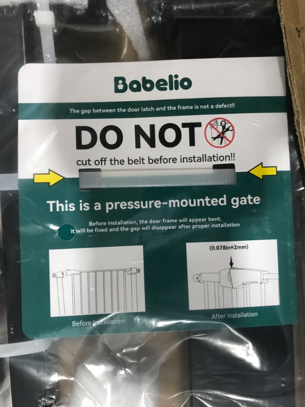 Photo 2 of BABELIO Metal Baby Gate with Wireless Alarm