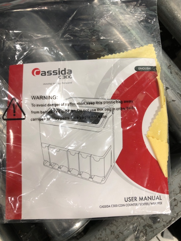 Photo 1 of ****PARTS ONLY/ DOES NOT TURN ON** Cassida C300 Professional USD Coin Counter, Sorter and Wrapper/Roller | 35% Faster Wrapping Coins with Quickload Technology | 300 Coins/Minute | Printing-Compatible | Includes 5 Wrapper Sets