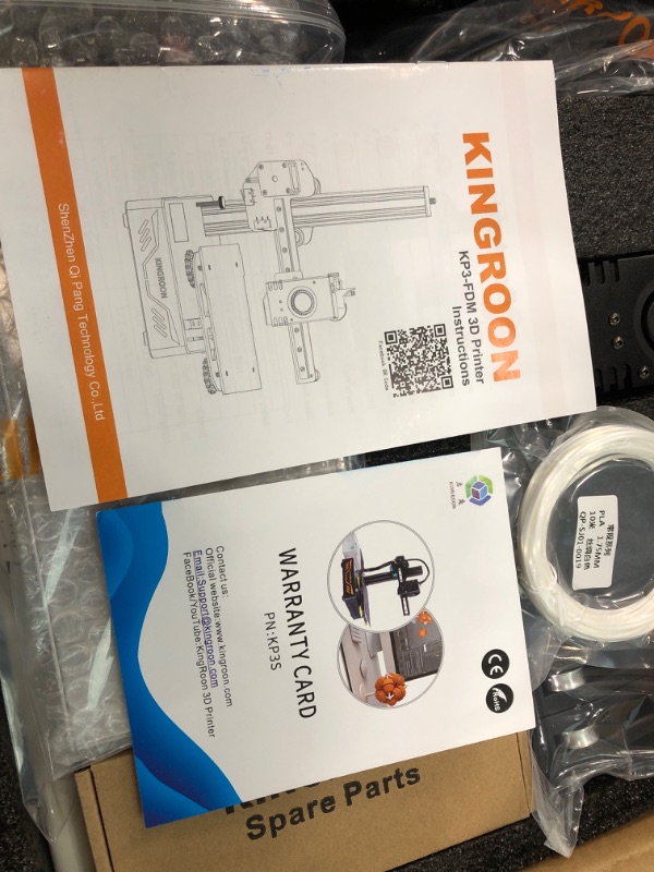Photo 1 of KINGROON KP3S 3D Printer Upgraded Titan Extruder Aluminum Double Linear Guide Rails Dual Cooling Quiet Fans Easy Assemble FDM 3D Printers Printing Size 7.08x7.08x7.08 inch…