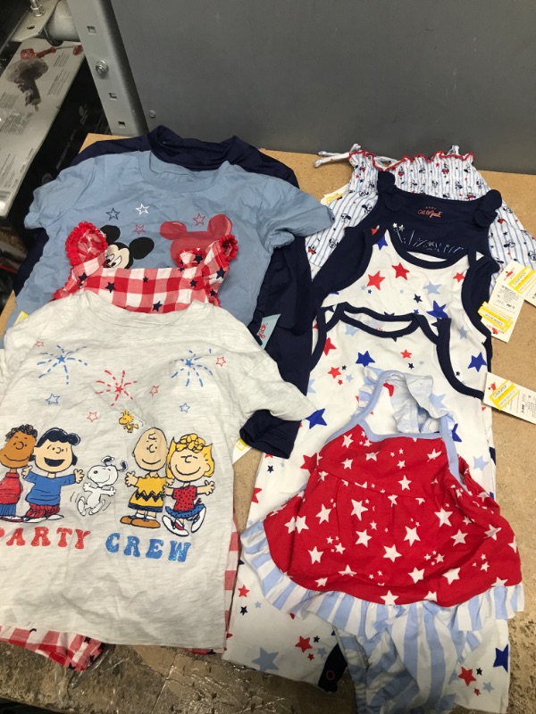 Photo 1 of 8 Items Clothes Bundle 4th Of July Kids Clothes - Sizes 0-3 months and 4-6 T 