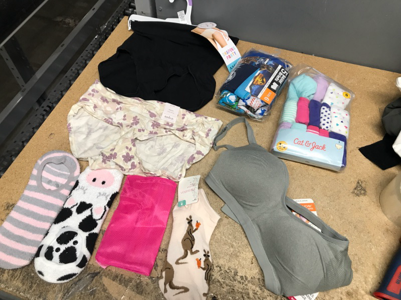 Photo 1 of 9 Item Undergarment Bundle- Socks, Underwear, Womens and kids 