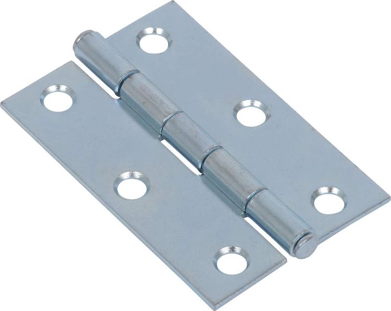 Photo 1 of 2-1/2 in. Stainless Steel Narrow Utility Hinge Non-Removable Pin (2-Pack) Set of 2