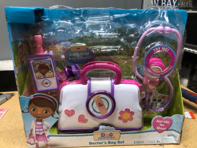 Photo 2 of **MISSING ITEMS** Doc McStuffins Toy Hospital Doctor's Bag SetJust Play Doc Mcstuffins Toy Hospital Doctor S Bag Set Kids Toys for Ages 3 up
