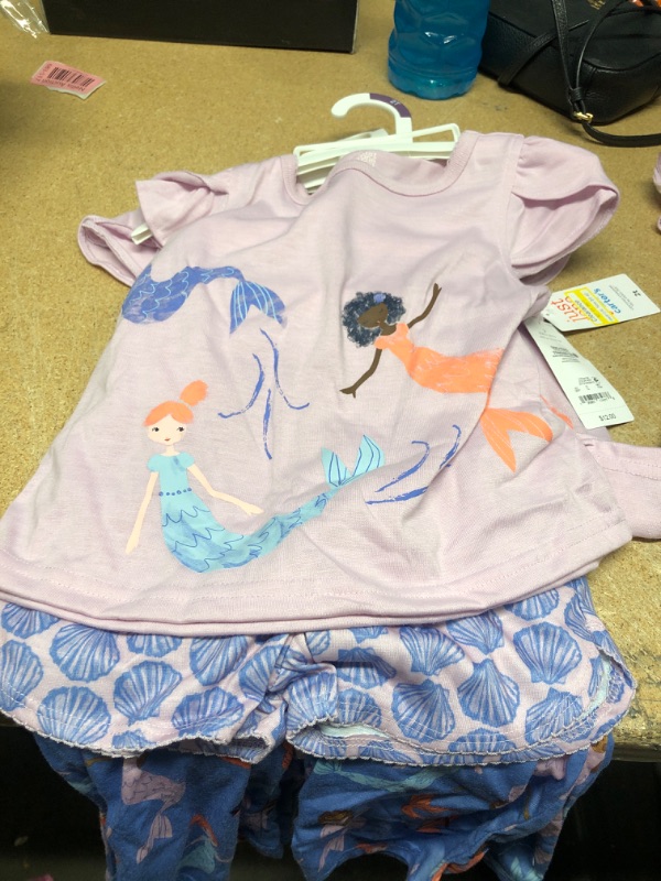 Photo 2 of (PACK OF 2) Toddler Girls' 3pc Mermaids Pajama Set - Just One You® Made by Carter's SIZE 2T
