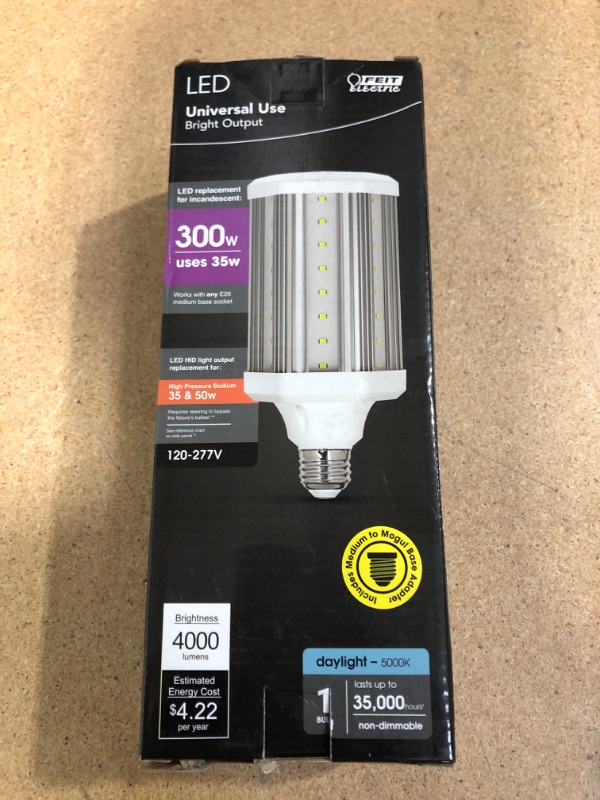 Photo 2 of 300-Watt Equivalent Corn Cob High Lumen Daylight (5000K) HID Utility LED Light Bulb (1-Bulb)