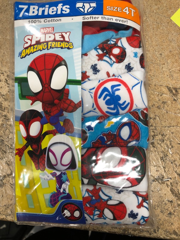 Photo 2 of **Missing One**Toddler Boys' Marvel Spider-Man 7pk Underwear (Size 4T)