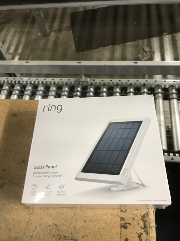 Photo 2 of **FACTORY sEALED***  Ring Solar Panel (1st Generation), 2.4W, Barrel Plug Connector - for Spotlight Cam Battery and Stick Up Cam Battery - White
