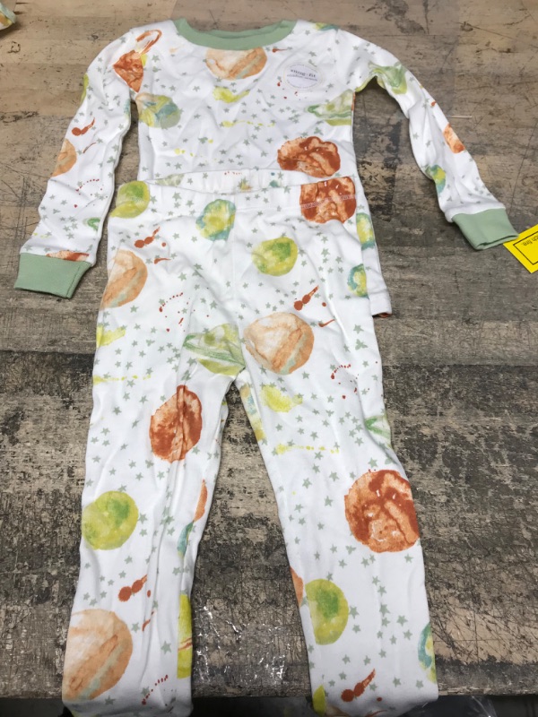 Photo 2 of Burt's Bees Baby® Baby Boys' Watercolor Galaxy Organic Cotton Snug Fit Footed Pajama - Light SIZE 2T