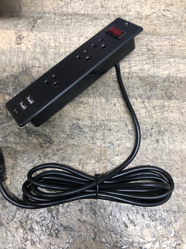 Photo 1 of CCCEI Recessed Power Strip with 20W USB with C Port, 3 feet