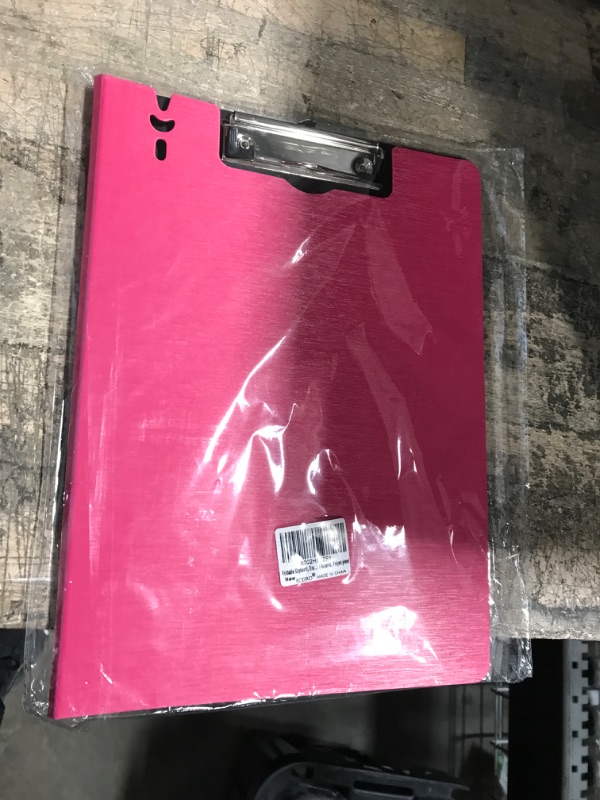 Photo 2 of Foldable Clipboard, Enclosed Clipboards Folio,360 Degree Flip Folio Clipfolio,Closing Clipboard Padfolio, Used for Nurse Clipboard and Office Arch Clipboard,Covered Clipboard. (Rosered, Polyethylene) Polyethylene RoseRed