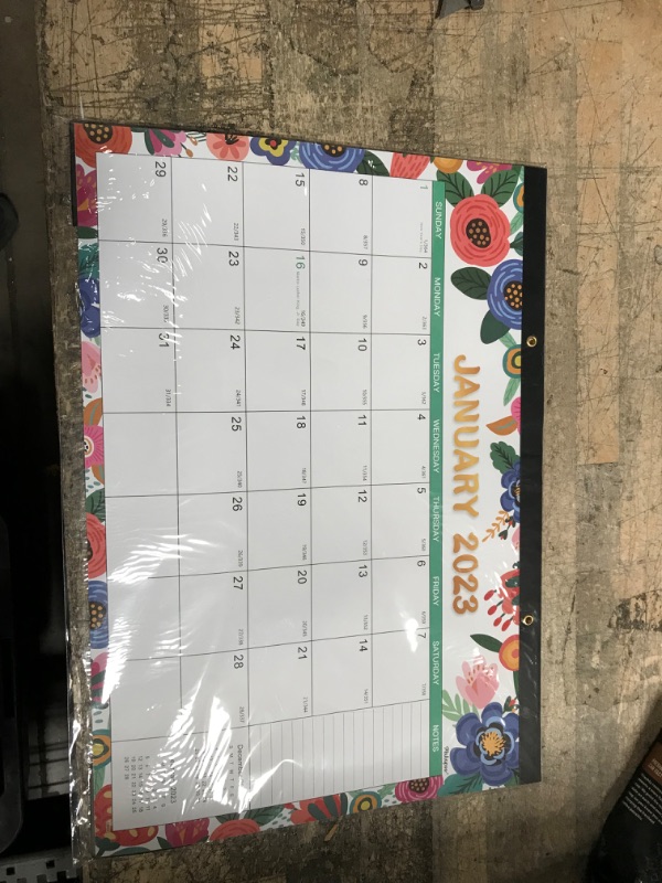 Photo 2 of 2023-2024 Desk Calendar - Desk Calendar 2023-2024, Jan 2023 - Jun 2024, 16.8" x 12", 18 Months Desk Calendar with to-do List & Notes, Corner Protectors, Large Blocks, Perfect for Planning - Colorful Floral mluticolored