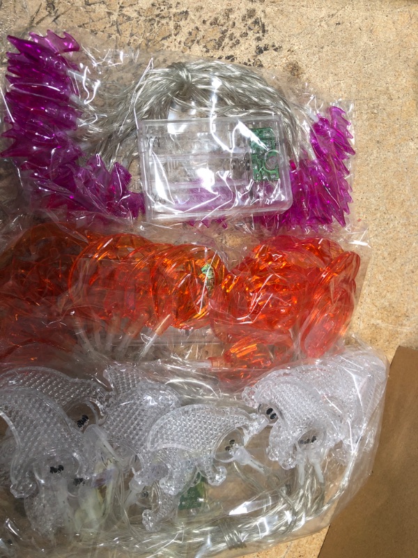 Photo 1 of 1001 LIGHTSUPPLY LIMITED Halloween String Lights 30 LED Pumpkin Lights Spooky Holiday Lights for Outdoor Decor10 Ghost Skeleton String Lights Ideal for Halloween Party Decor Pumpkin+Ghost+Bat