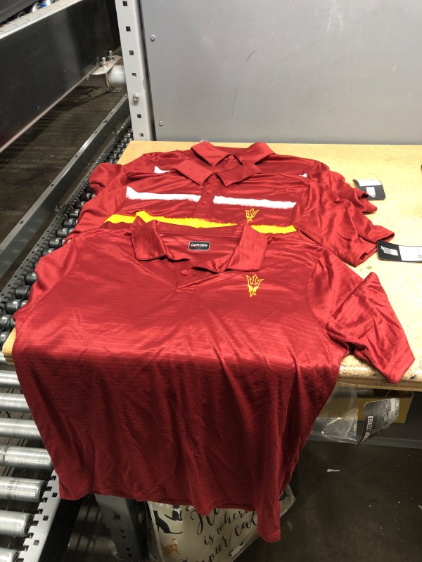 Photo 1 of ASU PRIDE BUNDLE: Three Polo Shirts, Varying Sizes ***AS IS NO REFUNDS***