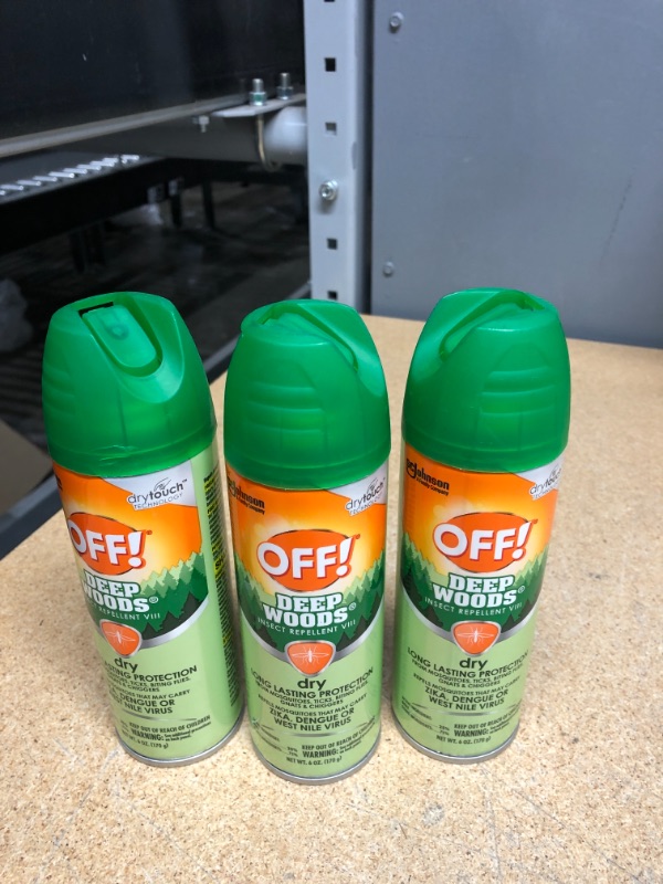 Photo 2 of ***THREE PACK*** Off! Deep Woods Insect Repellent VIII Dry, 6 oz