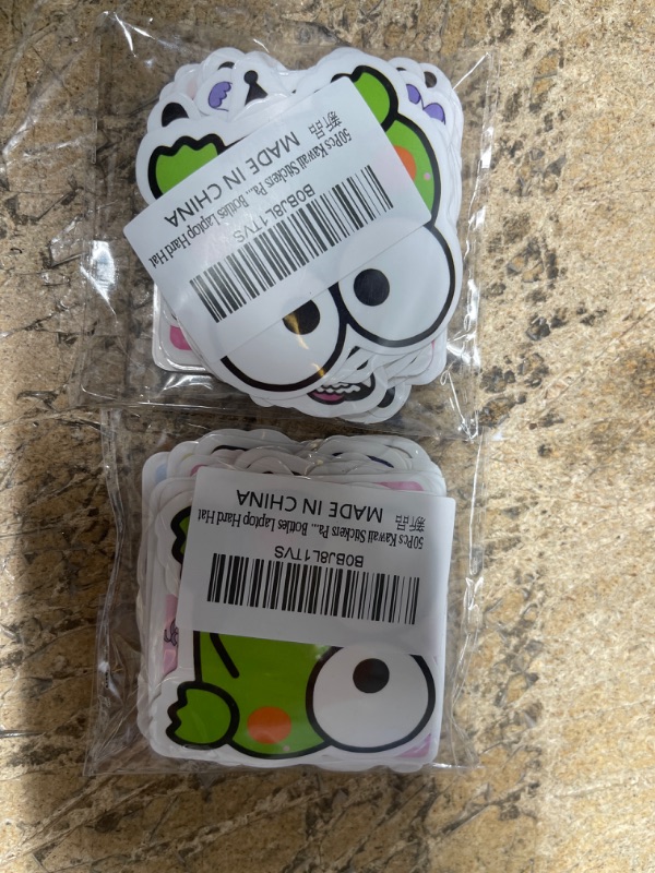 Photo 2 of 100Pcs Kawaii Stickers Pack?My Melody and Kuromi Stickers, Hello Kitty Kitty Stickers Cinnamoroll Pompompurin Keroppi Pochaco Kawaii Sticker for Kids Teens Girls Adults on Car Water Bottles Laptop Hard Hat