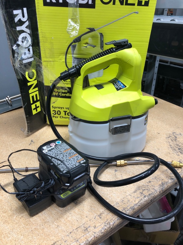 Photo 1 of *PARTS ONLY*
ONE+ 18V Cordless Battery 1 Gal. Chemical Sprayer with 1.3 Ah Battery and Charger