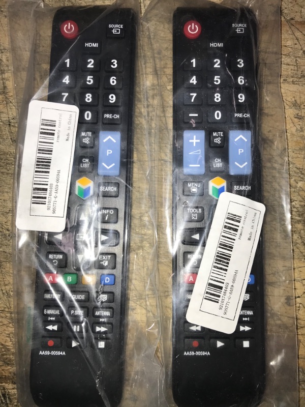 Photo 2 of 2 pack - New AA59-00594A Replaced Remote fit for Samsung Smart 3D TV Such as UN46D7000 UN55F7100 UN40D6000S UN49KU6500 UN55D8000 UN55F7450AFXZA PN60F5500 UN55F7450A UA55F6400AJXXZ UA55F8000AJ UN65F7100

