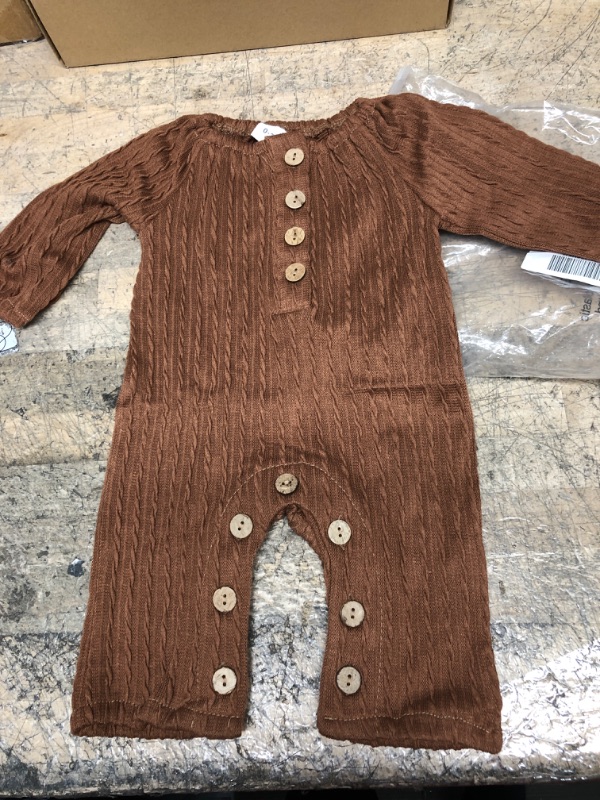 Photo 1 of BABY ROMPER JUMSUIT 0-3 MONTHS BROWN