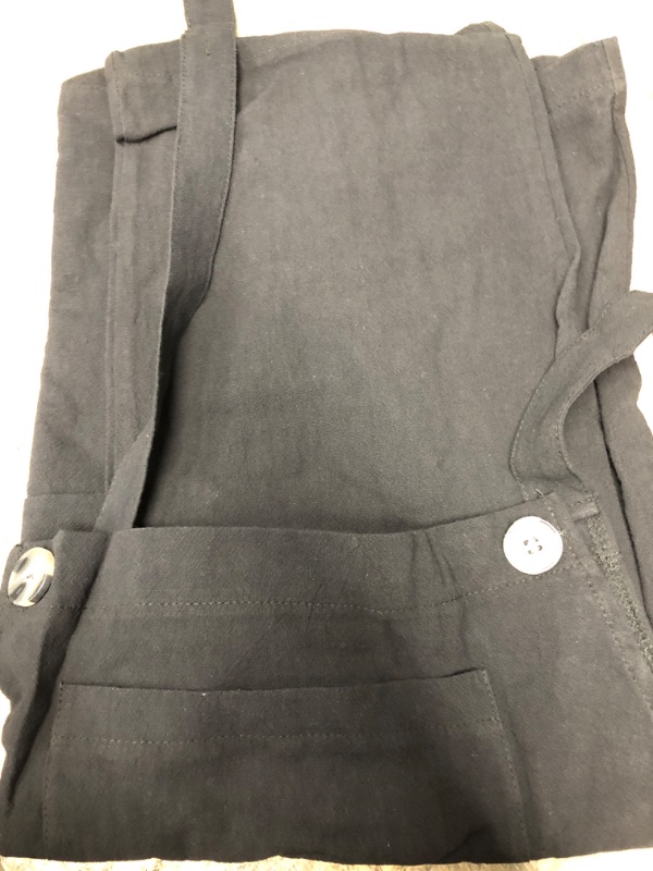 Photo 1 of HOMELEX Women Linen Loose Bib Overalls Long Plus Size Casual Pants Wide Leg Jumpsuit Black Womens Overalls Denim