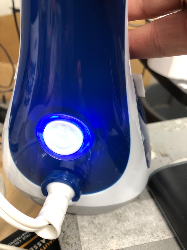 Photo 1 of *** POWERS ON *** Handheld Clothing Steamer [1300-Watt] 20-Second Heat-up, 270ml Big Water Tank Capacity - Quick Wrinkle Release Steam, Portable, Garment Steamers - home Travel Use - Blue & Grey (Blue) 16x12x28cm