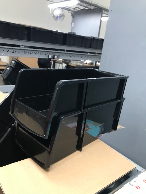 Photo 1 of IRIS USA 13" x 6" x 5" Large Plastic Open Front Stackable Storage bin, 8-Pack