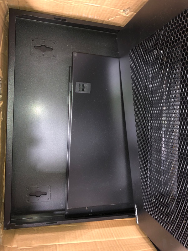 Photo 1 of RackPath 9U Wall Mount Server Cabinet Network Rack Enclosure, Quiet Cooling Fan, Perforated Door, Black