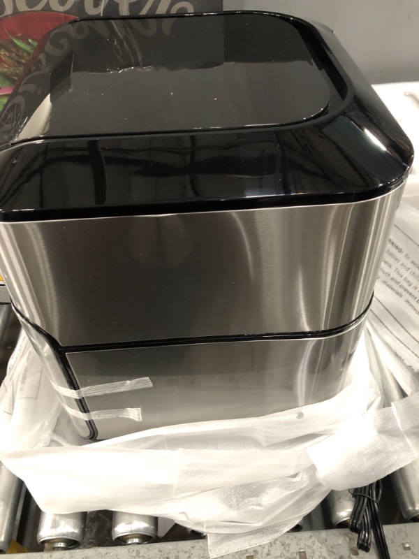 Photo 3 of ***POWERS ON, SIDE HANDLE IS BROKE BUT STILL WORKS***Instant Vortex Pro Air Fryer, 10 Quart, 9-in-1 Rotisserie and Convection Oven, From the Makers of Instant Pot with EvenCrisp Technology, App With Over 100 Recipes, 1500W, Stainless Steel 10QT Vortex Pro