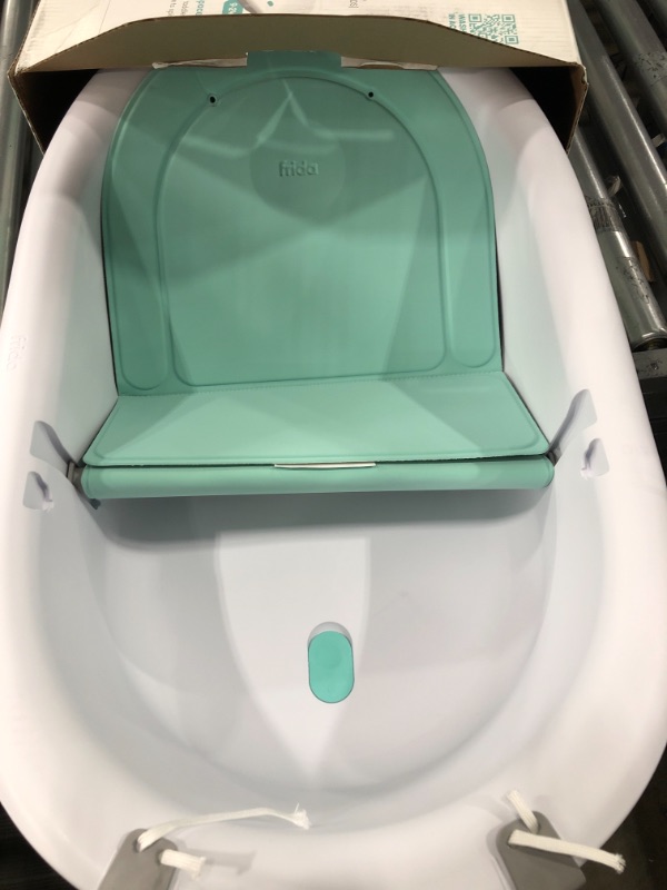 Photo 2 of 4-in-1 Grow-with-Me Bath Tub by Frida Baby Transforms Infant Bathtub to Toddler Bath Seat with Backrest for Assisted Sitting in Tub