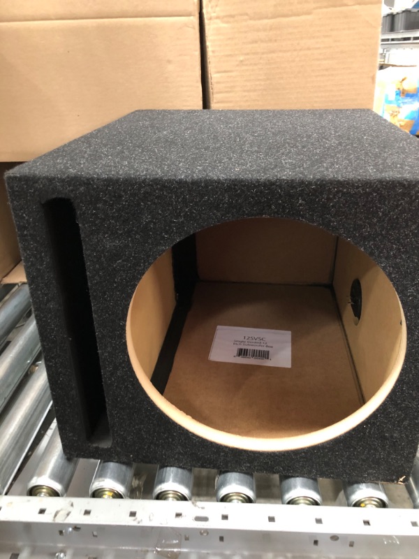 Photo 3 of Bbox 12SVSC Single Vented 12 Inch Subwoofer Box - Premium Subwoofer Box Improves Audio Quality, Sound & Bass - Car Subwoofer Boxes & Enclosures with Nickel Finish Terminals 12" Single Vented Subwoofer