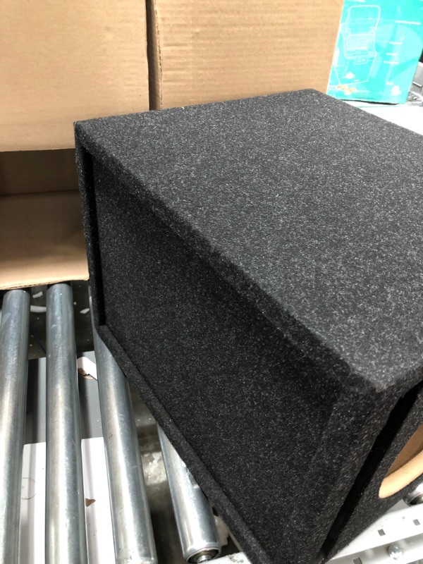 Photo 5 of Bbox 12SVSC Single Vented 12 Inch Subwoofer Box - Premium Subwoofer Box Improves Audio Quality, Sound & Bass - Car Subwoofer Boxes & Enclosures with Nickel Finish Terminals 12" Single Vented Subwoofer