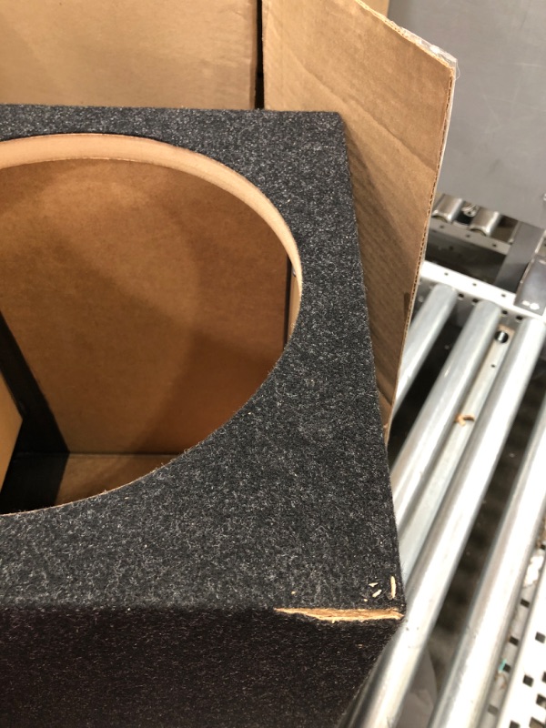 Photo 7 of Bbox 12SVSC Single Vented 12 Inch Subwoofer Box - Premium Subwoofer Box Improves Audio Quality, Sound & Bass - Car Subwoofer Boxes & Enclosures with Nickel Finish Terminals 12" Single Vented Subwoofer