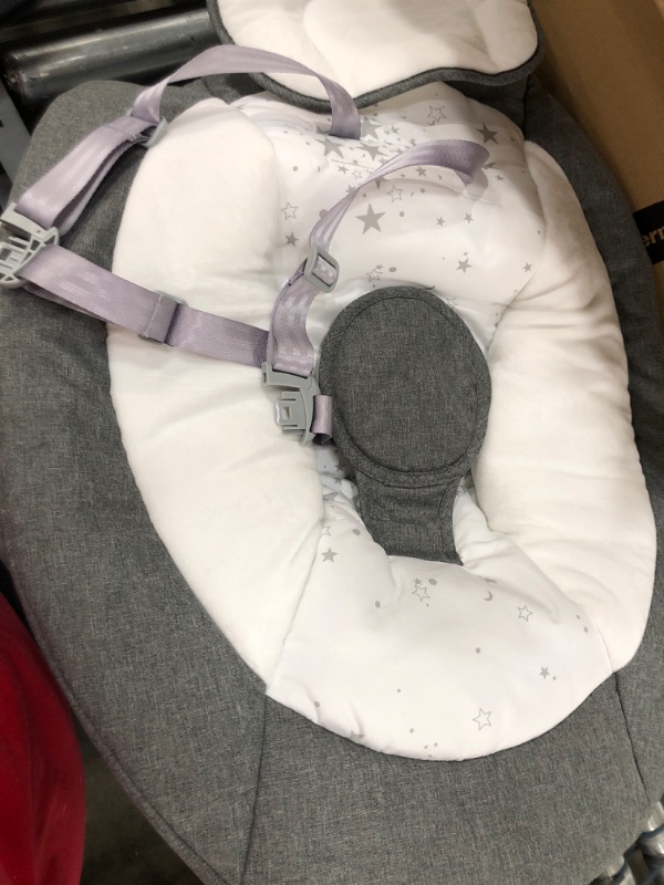 Photo 4 of **USED** Baby Swing for Infants,5 Speed Electric Baby Swing with Music Speaker and Lullabies Gray