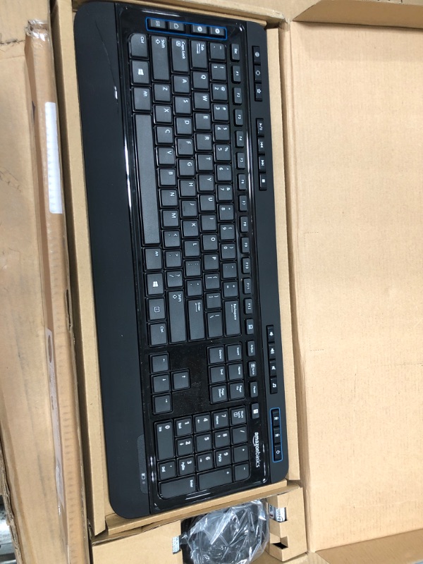 Photo 1 of Amazon Basics Wireless Computer Keyboard and Mouse Combo 